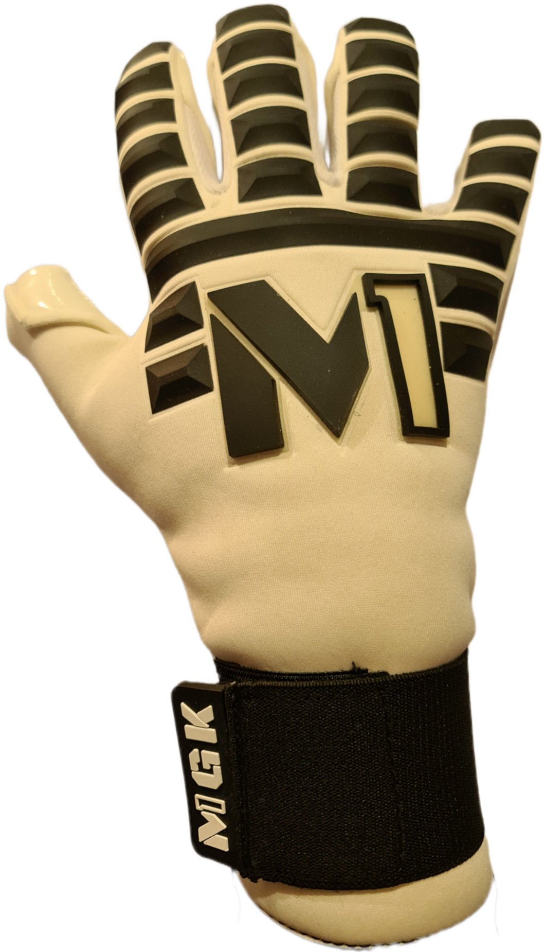 M1 Viper White/Black Goalkeeper Gloves